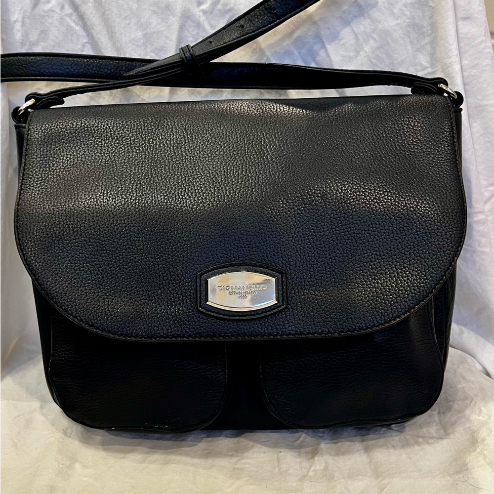 Tignanello Navy Genuine Leather Satchel